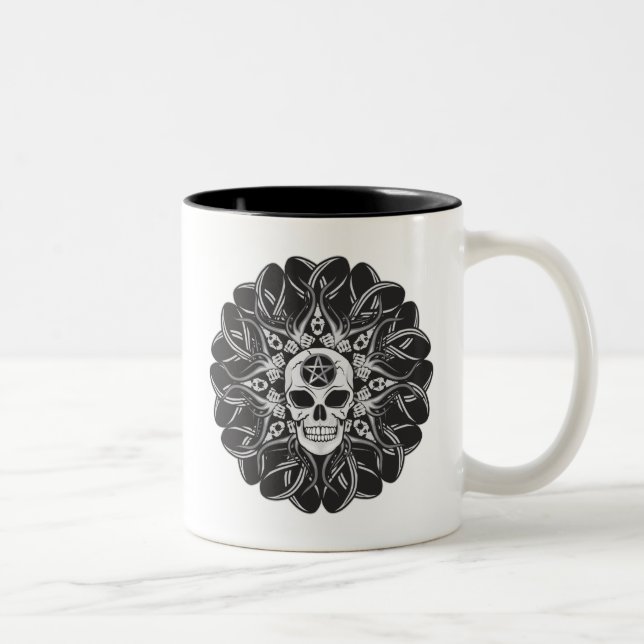 Tasse 2 Couleurs Goth Skull (Droit)