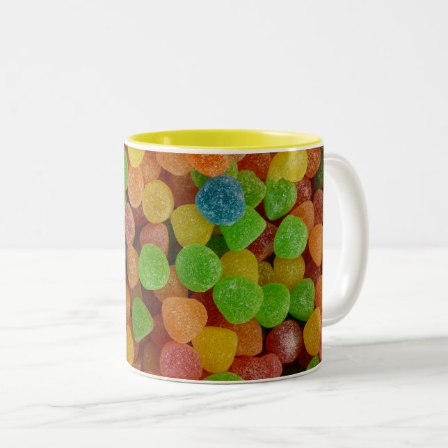 Tasse 2 Couleurs Gourmandises colorées (Devant droit)