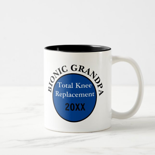 Tasse 2 Couleurs Goutte bionique GRANDPA (remplacement du genou) (Droit)