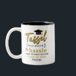 Tasse 2 Couleurs Graduation 2025 Tassel Vaut La Peine Hassle Keepsa<br><div class="desc">Célébrez votre réussite durement méritée avec une tasse de café personnalisée "The Tassel was worth the tracle" ! Capturez le moment pour toujours en ajoutant votre nom, votre année de diplôme, et même votre diplôme ou majeure à ce design classique. Chaque gorgée vous rappellera votre dévouement et votre succès, faisant...</div>