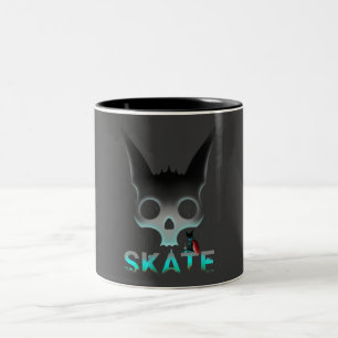 Tasse 2 Couleurs Graffiti de crâne - Chat
