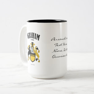 Tasse 2 Couleurs Graham Family Crest, traduction et signification