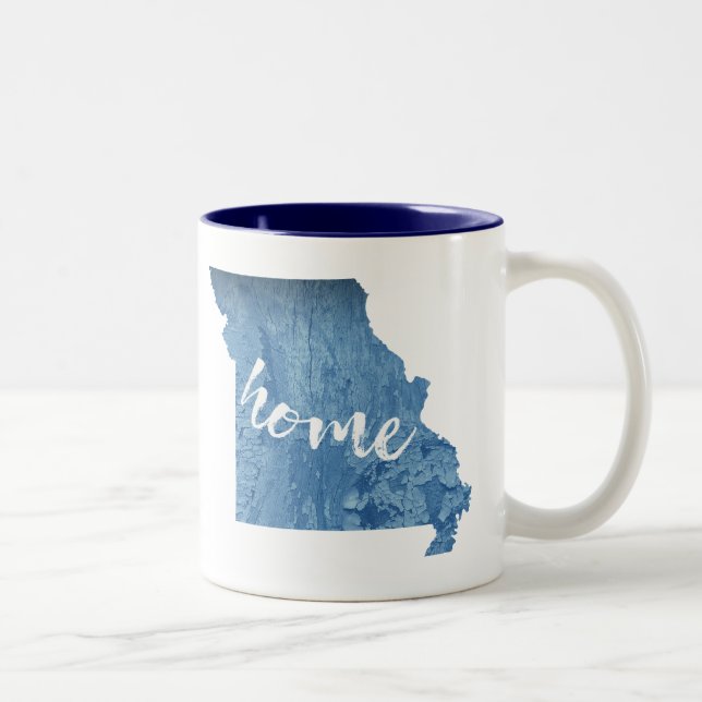 Tasse 2 Couleurs Grain de bois du Missouri (Droit)