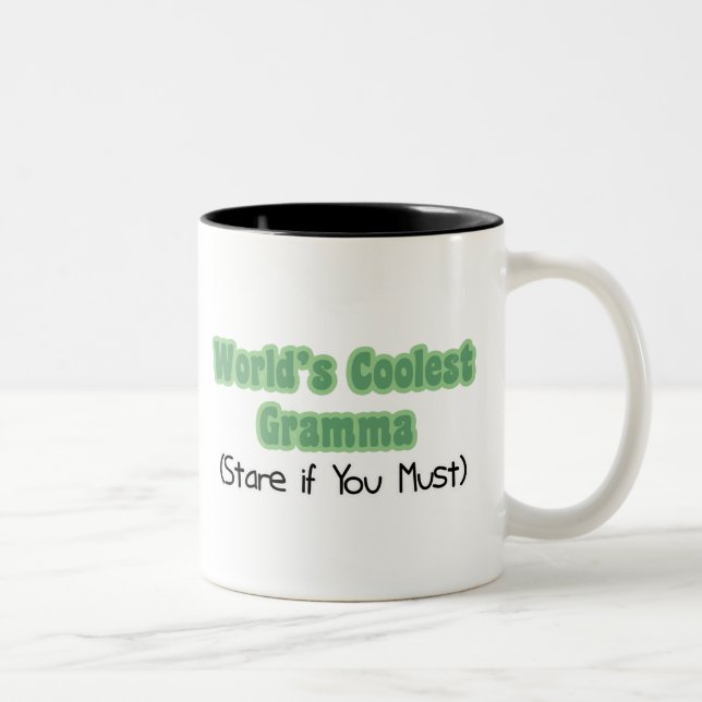 Tasse 2 Couleurs Gramma le plus frais du monde (Droit)