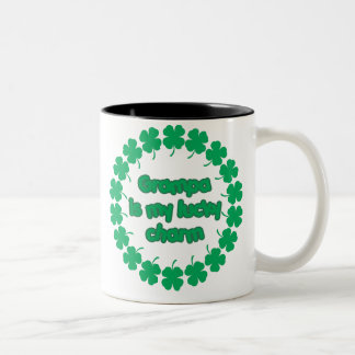 Tasse 2 Couleurs Grampa est mon charme chanceux