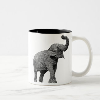 TASSE 2 COULEURS GRAND ÉLÉPHANT ASIATIQUE - ÉLÉPHANT D'ASIE
