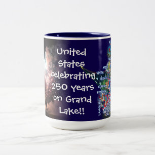 Tasse 2 Couleurs Grand Lake célèbre les 250 ans des É.-U. avec des