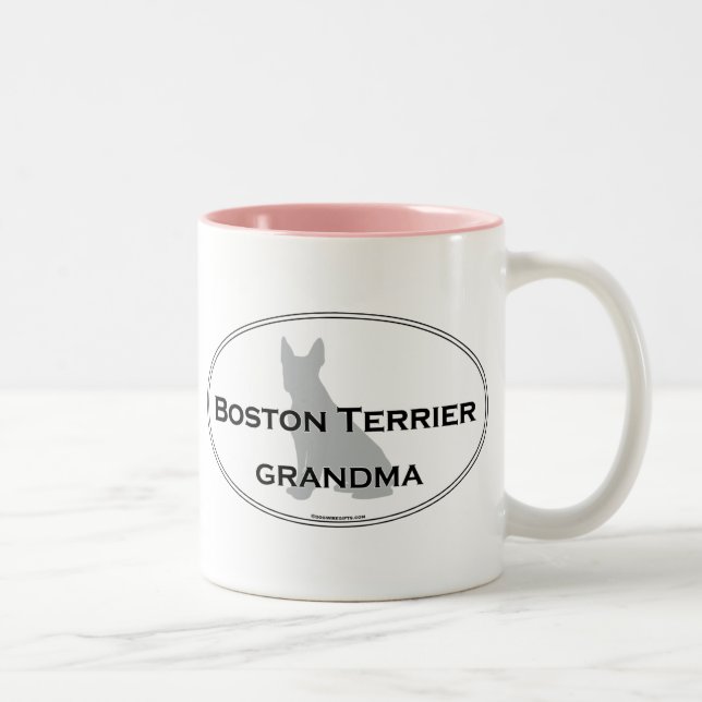 Tasse 2 Couleurs Grand-maman de Boston Terrier (Droit)