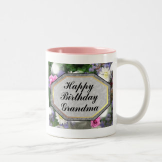 Tasse 2 Couleurs Grand-maman de joyeux anniversaire