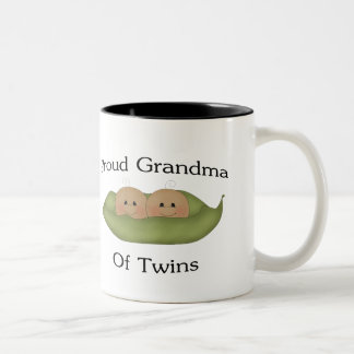 Tasse 2 Couleurs Grand-maman fière des jumeaux