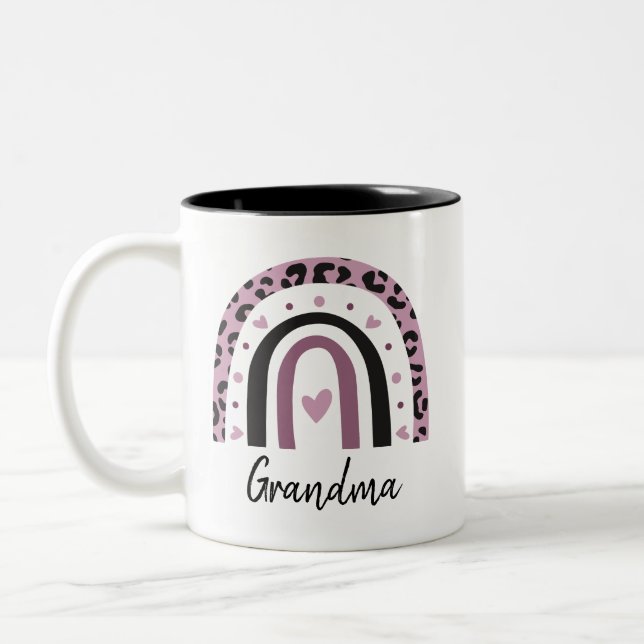Tasse 2 Couleurs Grand-mère arc-en-ciel Boho (Gauche)