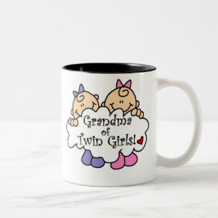 Tasse 2 Couleurs Grand-mère de filles jumelles