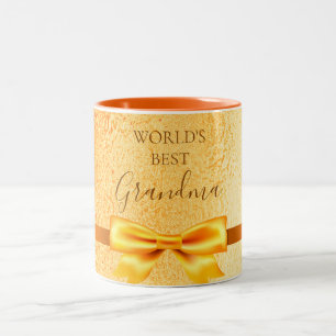 Tasse 2 Couleurs Grand-mère or arc élégant