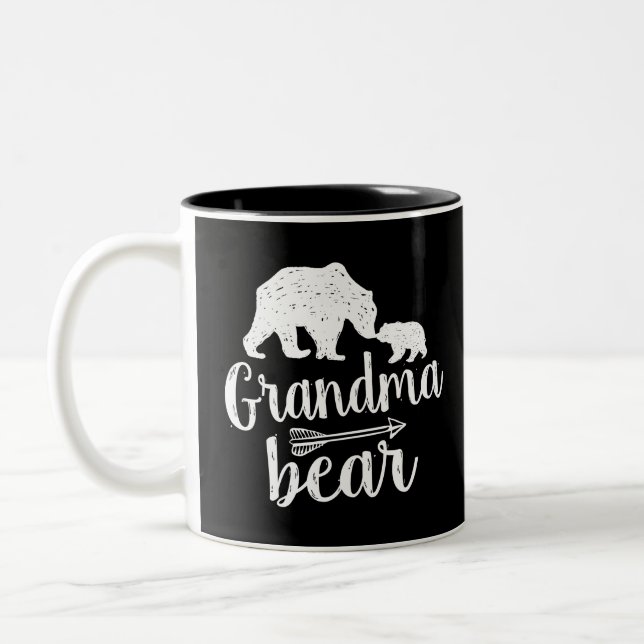 Tasse 2 Couleurs Grand-mère Ours Fête des mères Cadeau (Gauche)