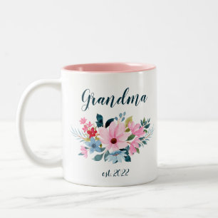 Tasse 2 Couleurs Grand-mère PERSONNALISABLE Date - Première fois Gr