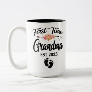 Tasse 2 Couleurs Grand-mère pour la première fois est 2025 pour une
