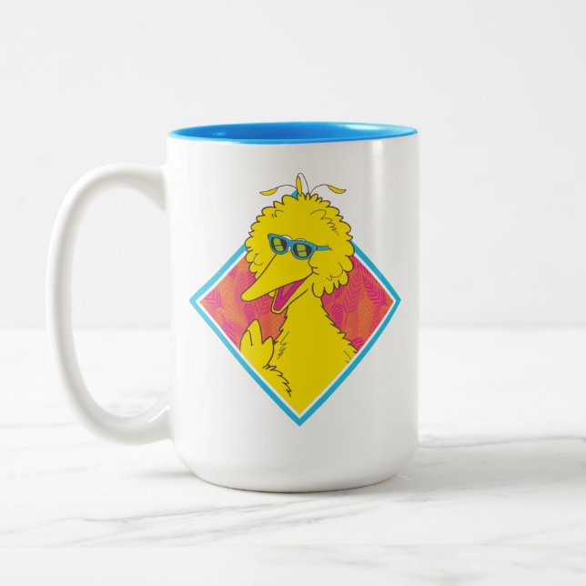 Tasse 2 Couleurs Grand Oiseau | Badge Tropical (Gauche)