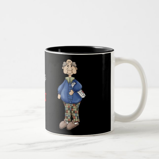 Tasse 2 Couleurs Grand-papa avec la conception de journal (Droit)