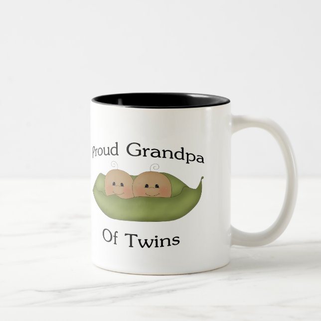 Tasse 2 Couleurs Grand-papa fier des jumeaux (Droit)