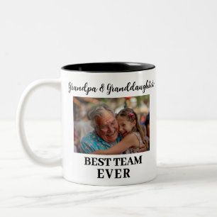 Tasse 2 Couleurs Grand-père Grandgirl Meilleure équipe toujours Pho