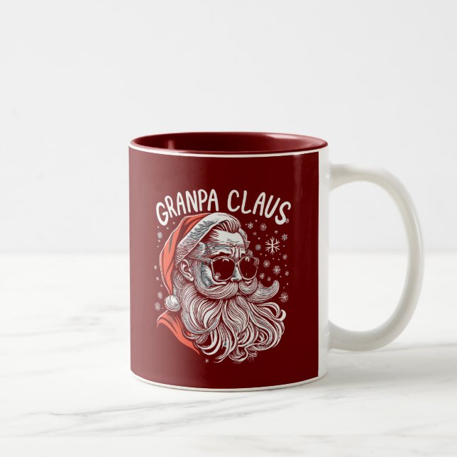Tasse 2 Couleurs Grand-père Papa Claus Père Noël Funny Noël Cadeau  (Droit)