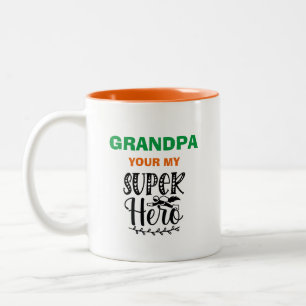 Tasse 2 Couleurs Grand-père, ton super-héros