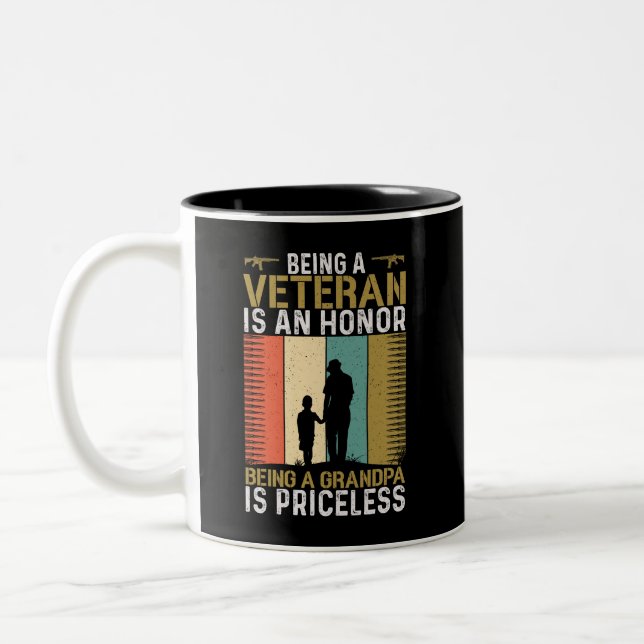 Tasse 2 Couleurs Grand-père vétéran (Gauche)