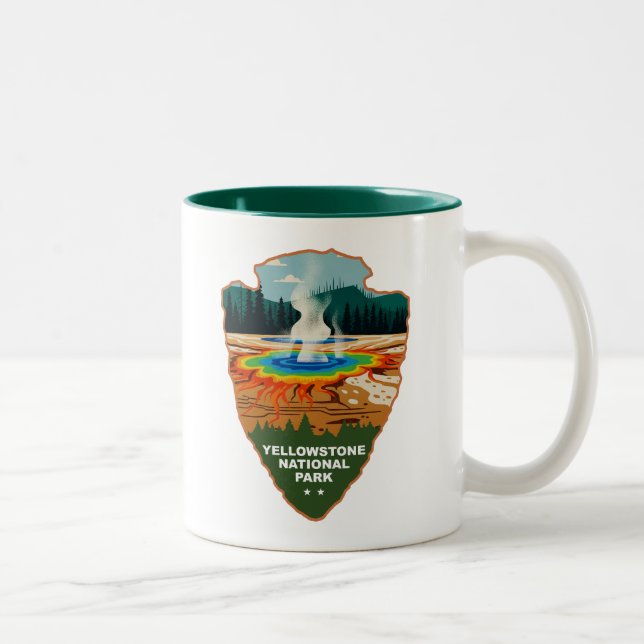 Tasse 2 Couleurs Grand Prismatic Spring Yellowstone Arrowhead (Droit)