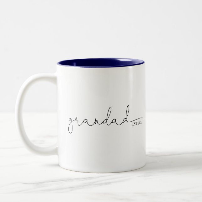 Tasse 2 Couleurs Grand public établi | Cadeau grand-père (Gauche)