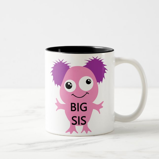 Tasse 2 Couleurs Grand Soeur Rose Monster (Droit)