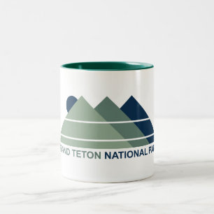 Tasse 2 Couleurs Grand Teton National Park Mountain Sun