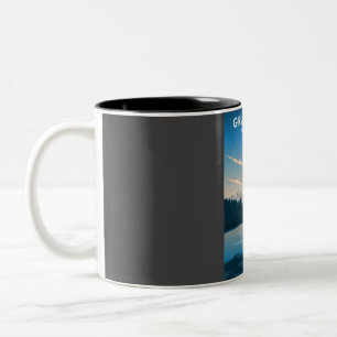 Tasse 2 Couleurs Grand Teton National Park Vintage Minimal Travel P