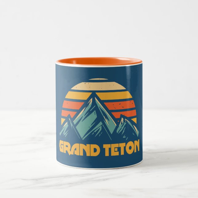 Tasse 2 Couleurs Grand Teton Rétro Turquoise (Centre)