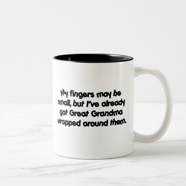 Tasse 2 Couleurs Grande grand-maman enveloppée (noir) (Droit)
