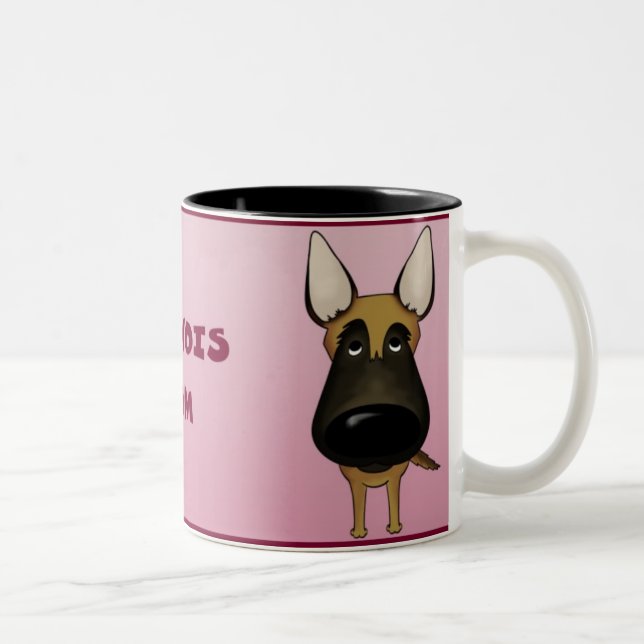 Tasse 2 Couleurs Grande maman de Malinois de nez (Droit)
