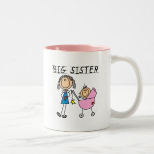 Tasse 2 Couleurs Grande Soeur Avec T-shirts et cadeaux Petite Soeur