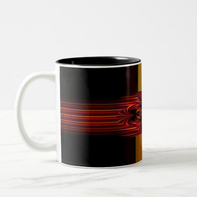 Tasse 2 Couleurs Grandes Petites Bandes Avec Bow (Gauche)