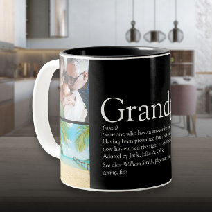 Tasse 2 Couleurs Grandpa Grandad Papa Définition 4 Photo Black