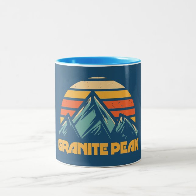 Tasse 2 Couleurs Granite Peak Montana Rétro Turquoise (Centre)