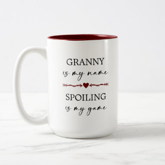Tasse 2 Couleurs Granny est mon nom Spoiling is my Game Photo Don