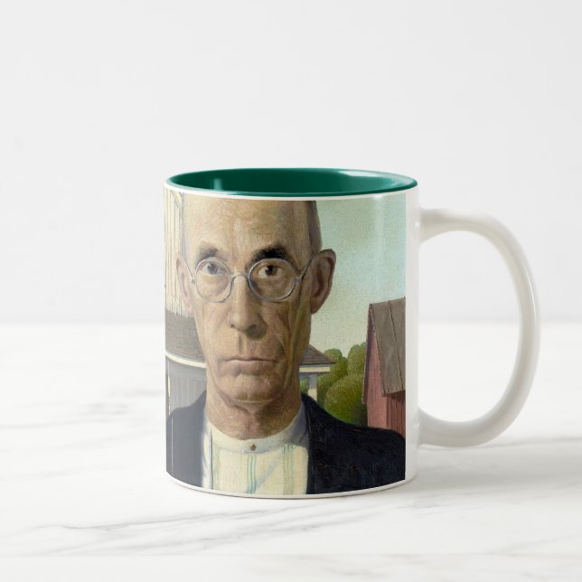 Tasse 2 Couleurs Grant Wood "gothiques américains " (Droit)