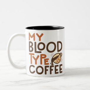 Tasse 2 Couleurs Graphique du groupe sanguin Café pour le cadeau d'