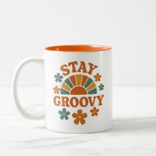 Tasse 2 Couleurs Graphique Rétro Sunshine Stay Groovy