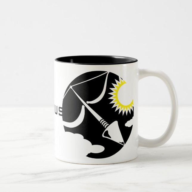 Tasse 2 Couleurs Graphique Sagittaire Bow et Flèche (Droit)
