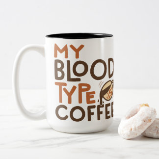 Tasse 2 Couleurs Graphique Type de Sang Café pour Cadeau d'Amateur