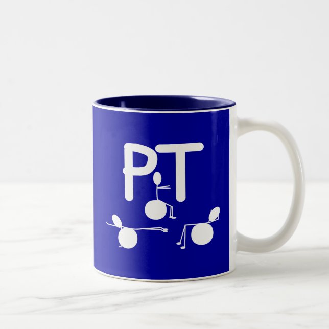 Tasse 2 Couleurs Graphiques uniques de cadeaux de physiothérapeute (Droit)