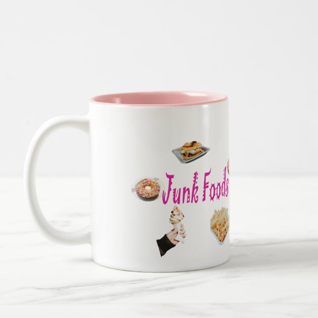 Tasse 2 Couleurs GraphiquesDeNourritureRapide (Gauche)