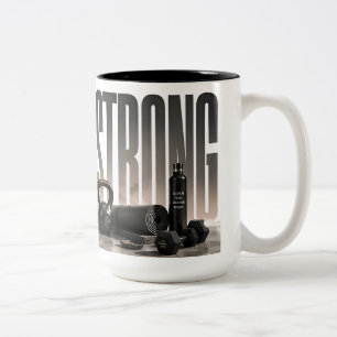 Tasse 2 Couleurs Graphisme éditorial de fitness de luxe intense 