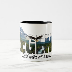 Tasse 2 Couleurs Graphisme extérieur Légende toujours sauvage au cœ