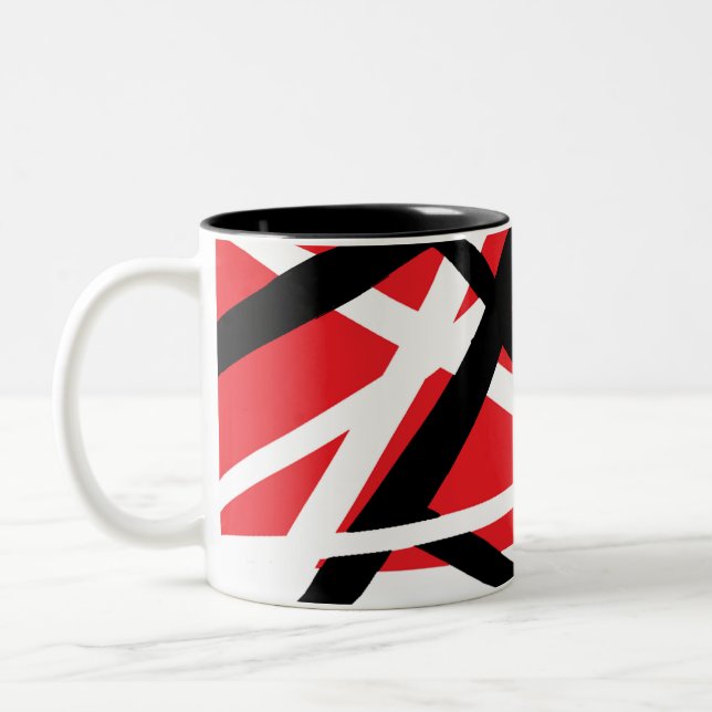 Tasse 2 Couleurs Graphisme rouge, noir et blanc (Gauche)